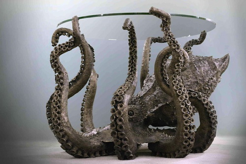 бронзовый столик осьминог