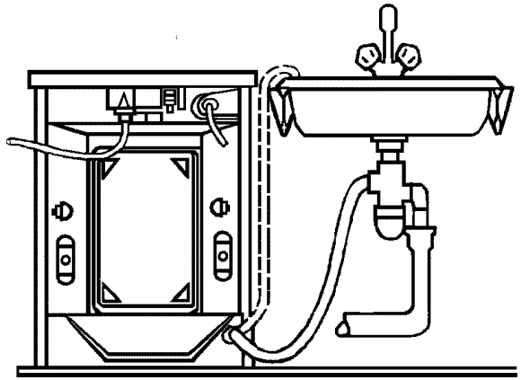 Вариант подключения стиральной машины к канализации