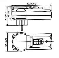 Адаптер с защитным отключением УЗО-ДПА-16 (чертеж)